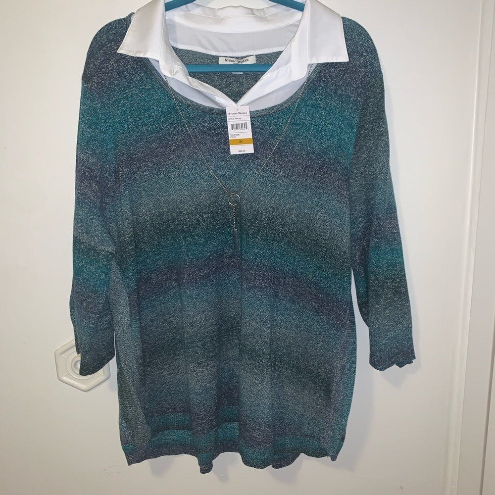 Studio Works Woman’s Top Necklace NWT